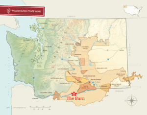 Map from the Washington State Wine Commission with edits added by the author