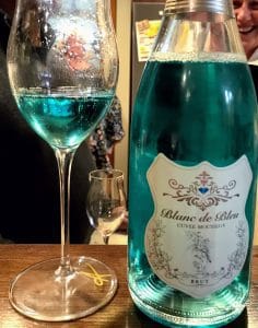 Blanc de bleu sparkling wine