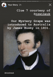 IG Mystery Grape clue James Busby