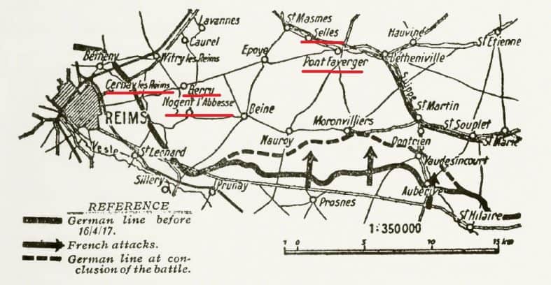 kaart van Anoniem-Ludendorff, E. (1919) My War Wemories, 1914-1918, Vol II, London: Hutchinson OCLC: 609577443., Public Domain