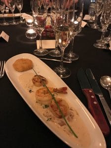 Veuve Clicquot Ponsardin Brut with pan-seared scallops and prawn