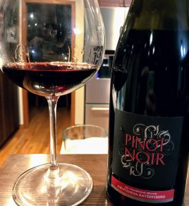 bottle of Exception Pinot noir from Alsace